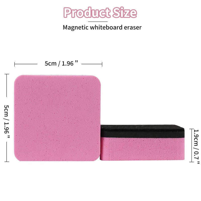 BINGBING Dry Erase Erasers, 48 Pack Magnetic Whiteboard Eraser Chalkboard Eraser Dry Eraser for Classroom Office and Home (48pcs 4Colours) - Image 2